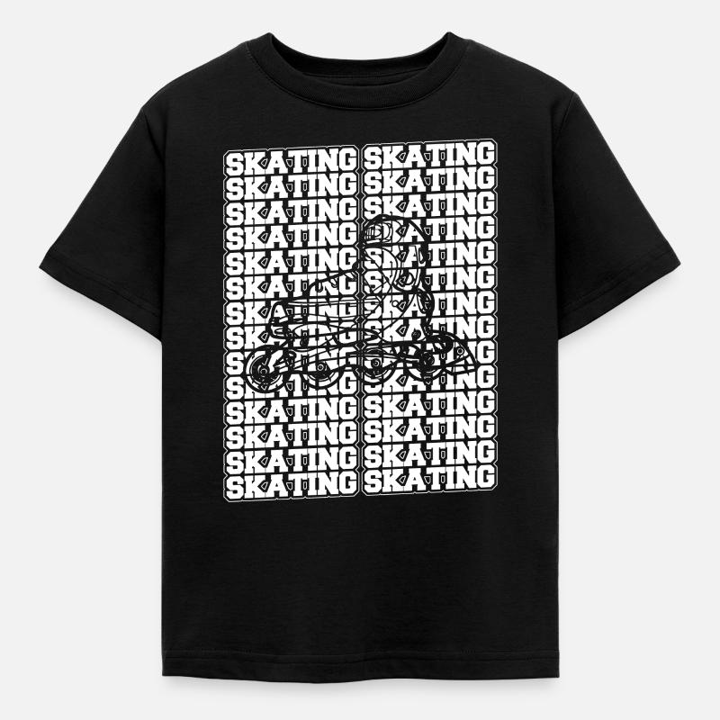 Inline Skates Inliner Skating Rollschuhe Geschenk - Kinder T-Shirt - Schwarz