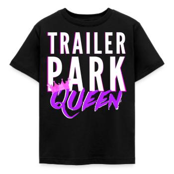 Trailer Park queen Frauen - Kinder T-Shirt - Schwarz - Vorne - AI Model Kid Female (0cm)