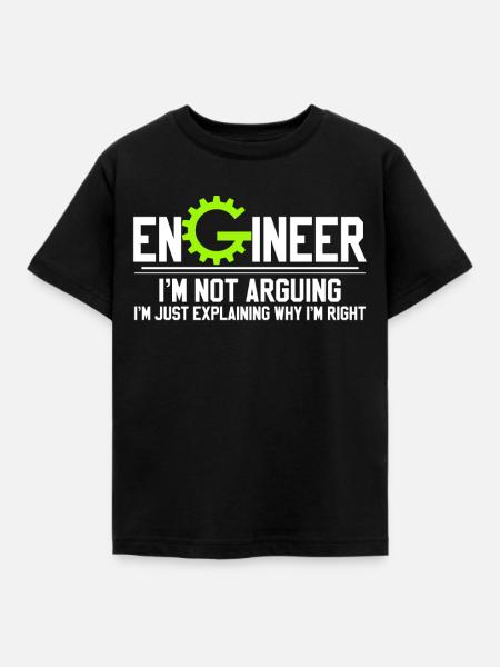 Zahnrad Ingenieur - Kinder T-Shirt - Schwarz