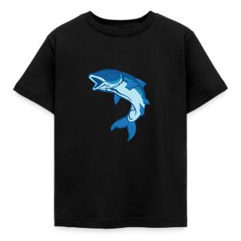 Pêcheur pêcheur sportif pêcheur au large - T-shirt Enfant - noir - Devant - AI Model Kid Female (0cm)