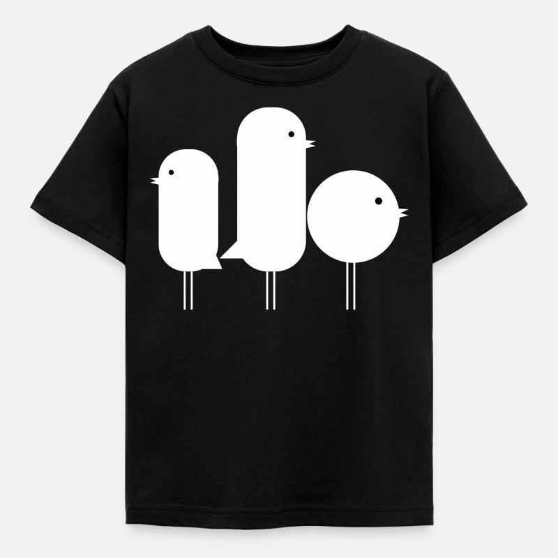 Oiseaux noirs - T-shirt Enfant - noir