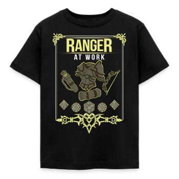 Roleplay Ranger Dice Roleplay Ranger - Kids' T-Shirt - black - Front - AI Model Kid Female (0cm)