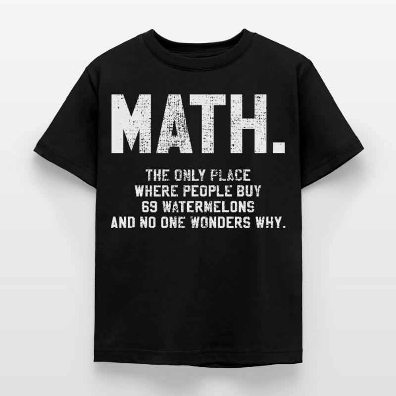 Math text task Kids' T-Shirt