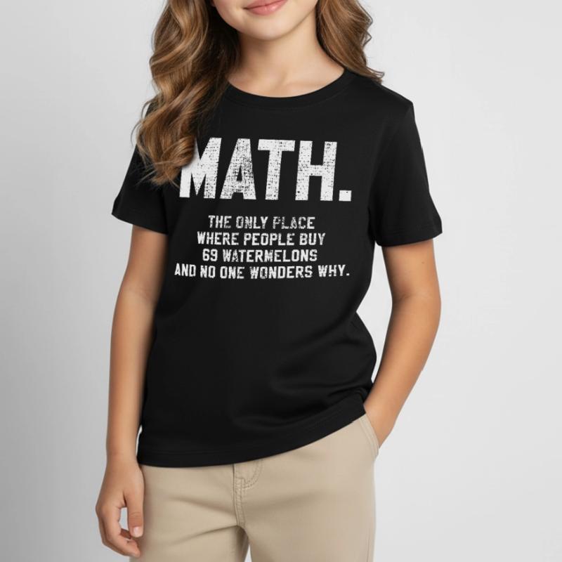 Math text task Kids' T-Shirt