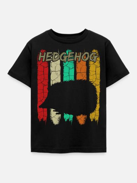 Igel - Kinder T-Shirt - Schwarz