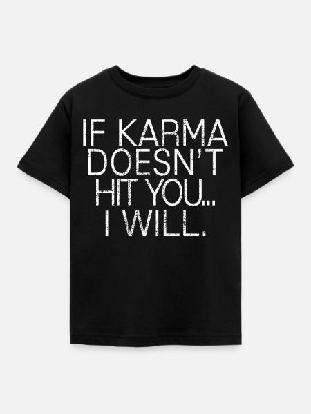 Karma - Kinder T-Shirt - Schwarz