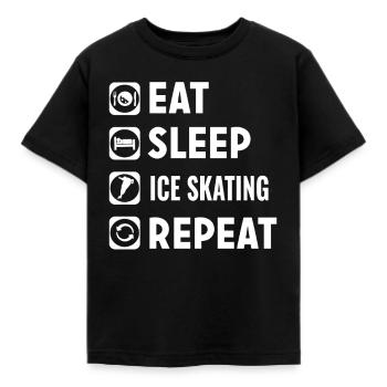 Schlittschuh Eislaufen - Kinder T-Shirt - Schwarz - Vorne - AI Model Kid Female (0cm)