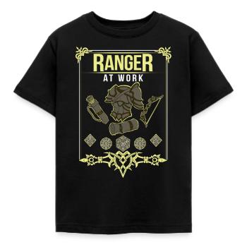 Roleplay Ranger Dice Roleplay Ranger - Kids' T-Shirt - black - Front - AI Model Kid Female (0cm)