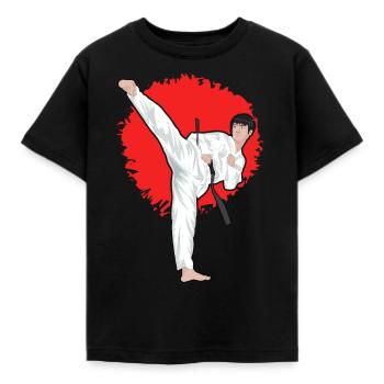 Taekwondo - Kinder T-Shirt - Schwarz - Vorne - AI Model Kid Female (0cm)