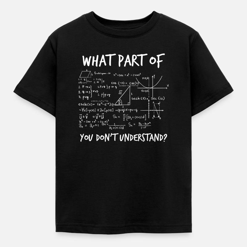 Math math calculate numbers algebra formula - Kids' T-Shirt - black