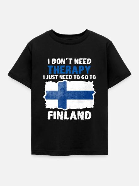 Finland - Kinder T-Shirt - Schwarz