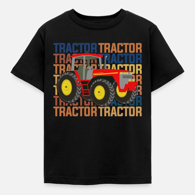 tractor - Kids' T-Shirt - black