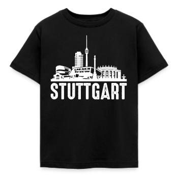 Stuttgart - Kinder T-Shirt - Schwarz - Vorne - AI Model Kid Female (0cm)