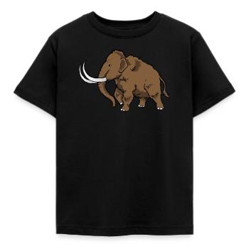 Mammut Eiszeit Elefant Wollhaarmammut Geschenk - Kinder T-Shirt - Schwarz - Vorne - AI Model Kid Female (0cm)