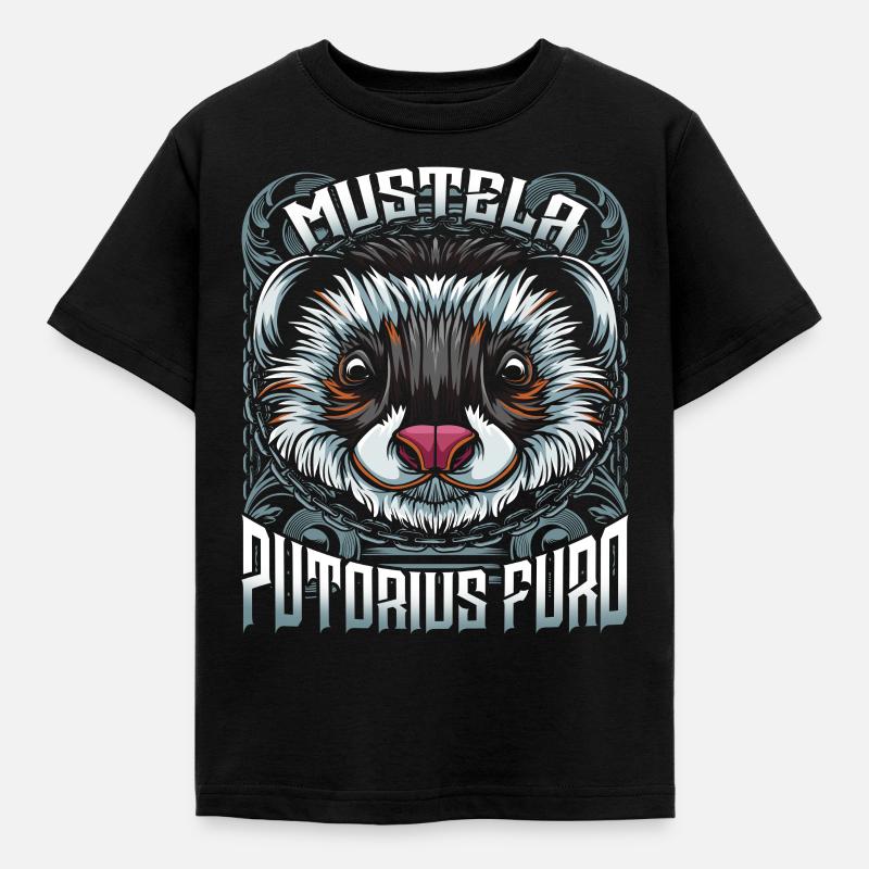 Frettchen - Kinder T-Shirt - Schwarz