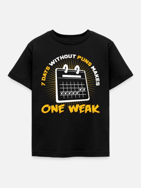 Wortspiel - Kinder T-Shirt - Schwarz
