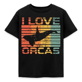 Orca - Kinder T-Shirt - Schwarz - Vorne - AI Model Kid Female (0cm)