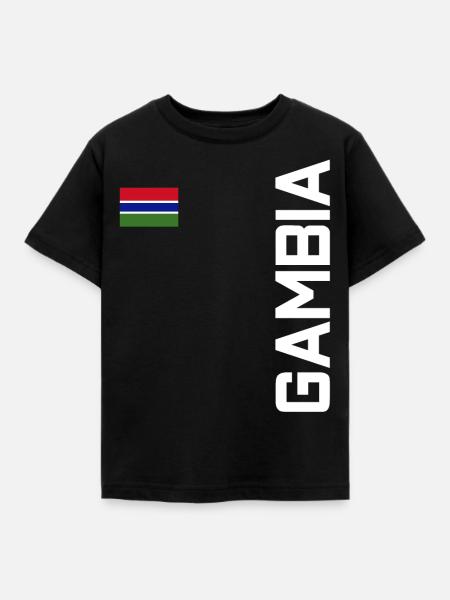 Gambia - Kinder T-Shirt - Schwarz