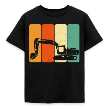 Bagger Maschinenführer Arbeit Beruf Job Gala bau - Kinder T-Shirt - Schwarz - Vorne - AI Model Kid Female (0cm)