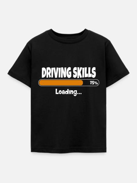Autofahrer - Kinder T-Shirt - Schwarz