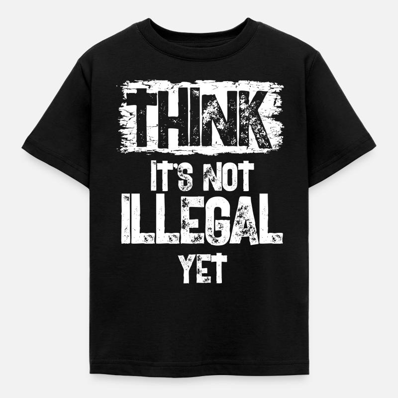 Think - Kinder T-Shirt - Schwarz