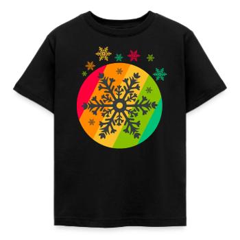 winter - Kids' T-Shirt - black - Front - AI Model Kid Female (0cm)