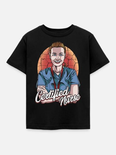 Krankenschwester - Kinder T-Shirt - Schwarz
