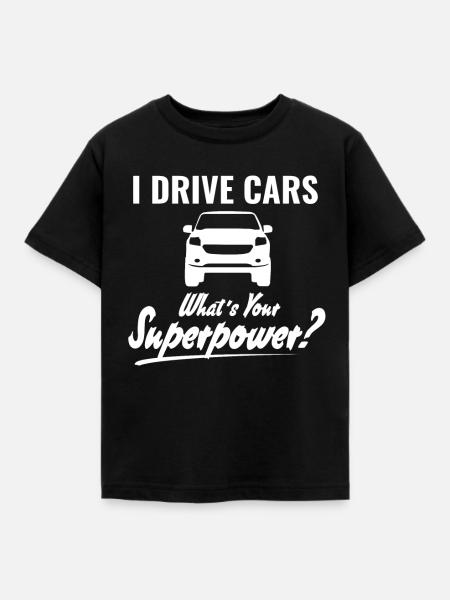 Autofahrer - Kinder T-Shirt - Schwarz
