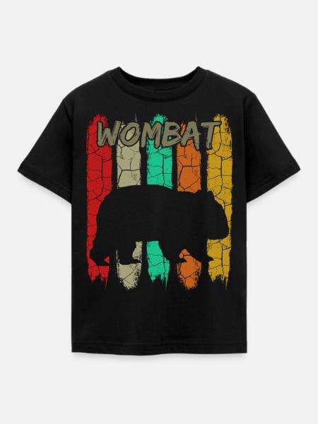 Wombat - Kinder T-Shirt - Schwarz