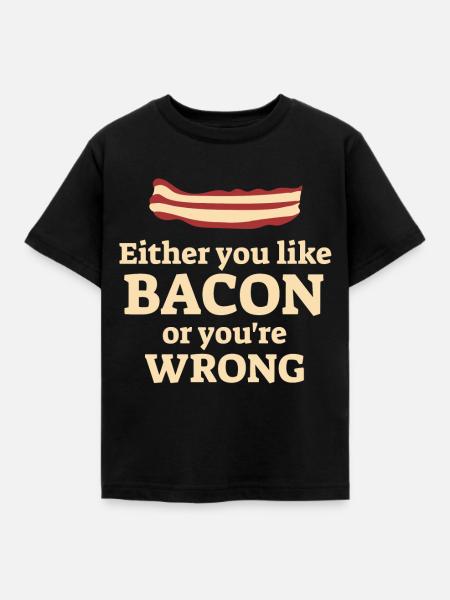 Speck Bacon - Kinder T-Shirt - Schwarz