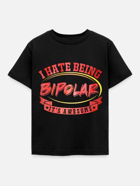 Bipolar - Kinder T-Shirt - Schwarz