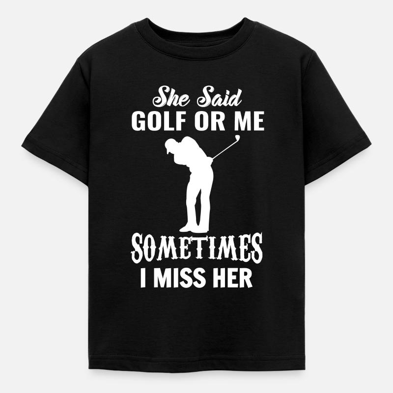 Golf - Kinder T-Shirt - Schwarz
