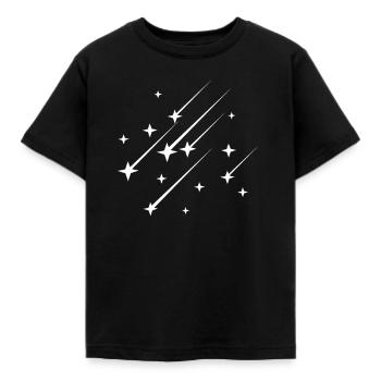 Sternschnuppe Sternenhimmel Sterne Weltraum - Kinder T-Shirt - Schwarz - Vorne - AI Model Kid Female (0cm)