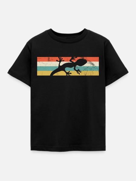 Gecko Gecko Gecko - Kinder T-Shirt - Schwarz