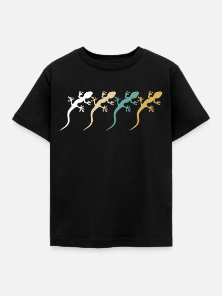 Gecko Gecko - Kinder T-Shirt - Schwarz