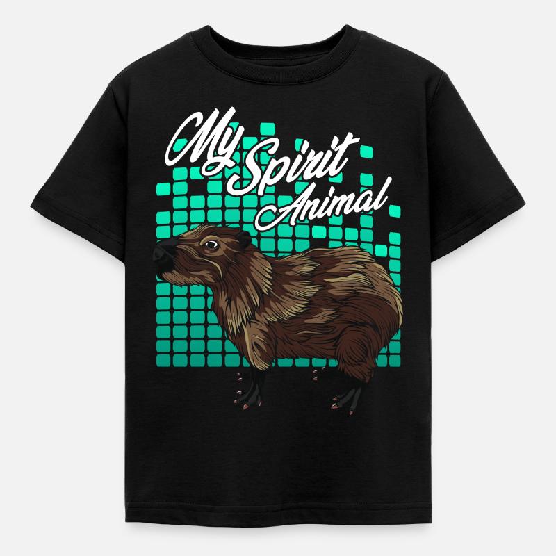 Capybara - Kids' T-Shirt - black