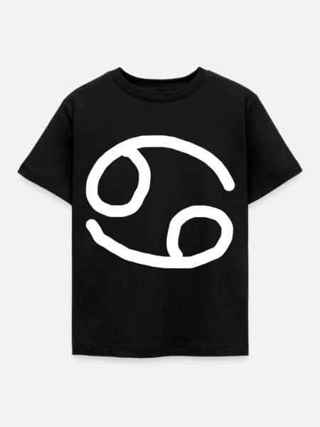 Sternzeichen Krebs - Kinder T-Shirt - Schwarz