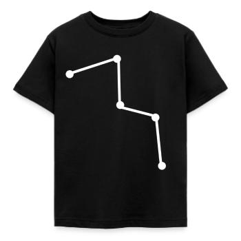 Constellation de Cassiopée - T-shirt Enfant - noir - Devant - AI Model Kid Female (0cm)