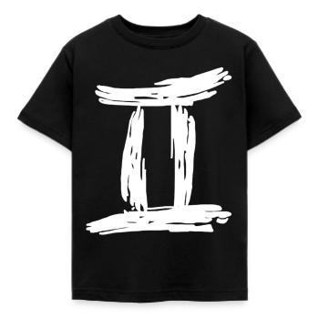 Sternzeichen Zwilling - Kinder T-Shirt - Schwarz - Vorne - AI Model Kid Female (0cm)