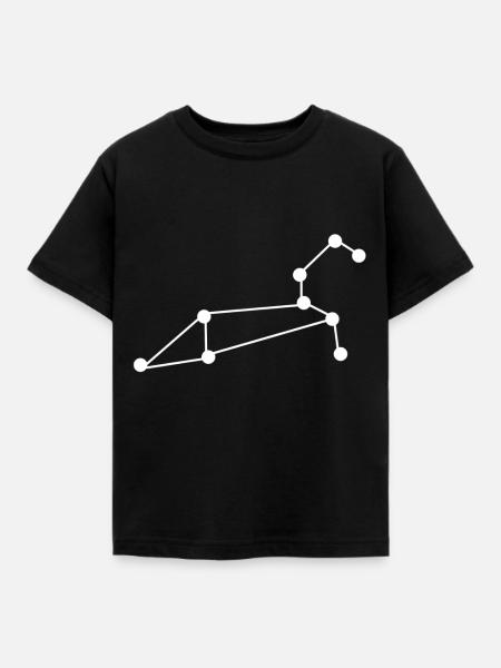 Sternbild Löwe - Kinder T-Shirt - Schwarz