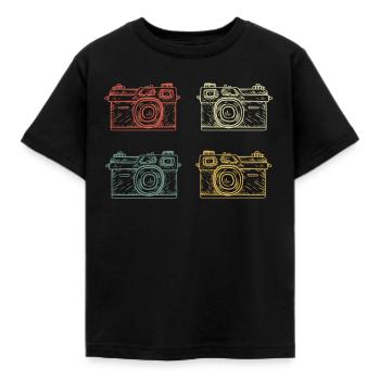 Fotografie - Kinder T-Shirt - Schwarz - Vorne - AI Model Kid Female (0cm)