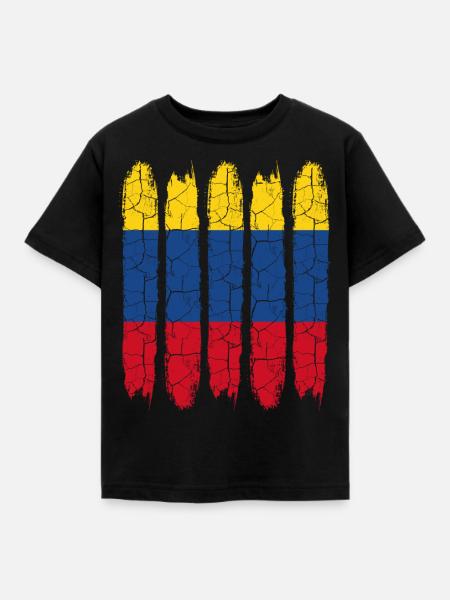 Kolumbien - Kinder T-Shirt - Schwarz