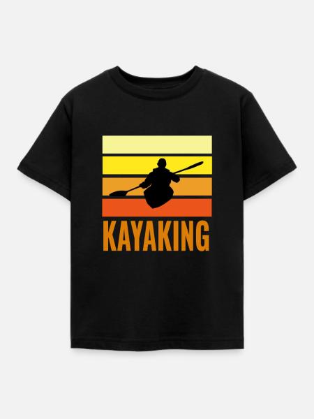 Kayak - Kinder T-Shirt - Schwarz