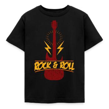 Rock n Roll - Kinder T-Shirt - Schwarz - Vorne - AI Model Kid Female (0cm)