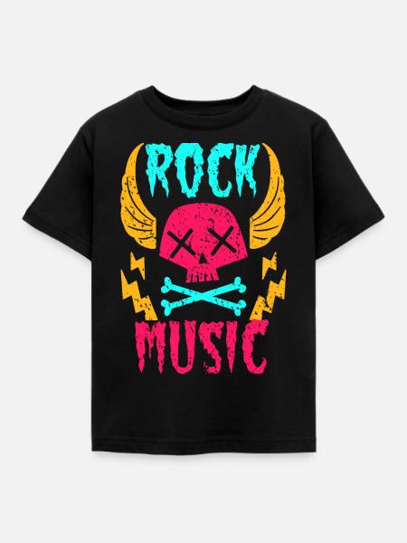 Rockmusik - Kinder T-Shirt - Schwarz