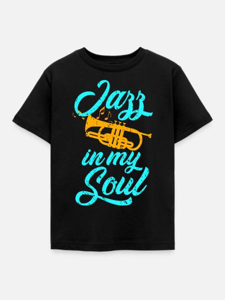 Jazz Musik - Kinder T-Shirt - Schwarz