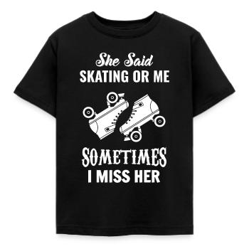 patins - T-shirt Enfant - noir - Devant - AI Model Kid Female (0cm)