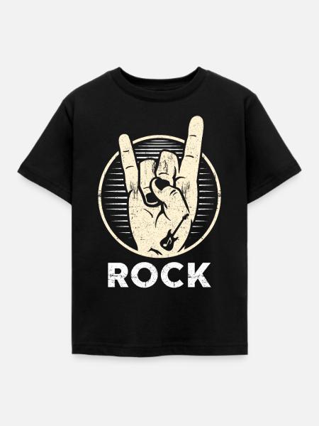 rock n roll - Kinder T-Shirt - Schwarz