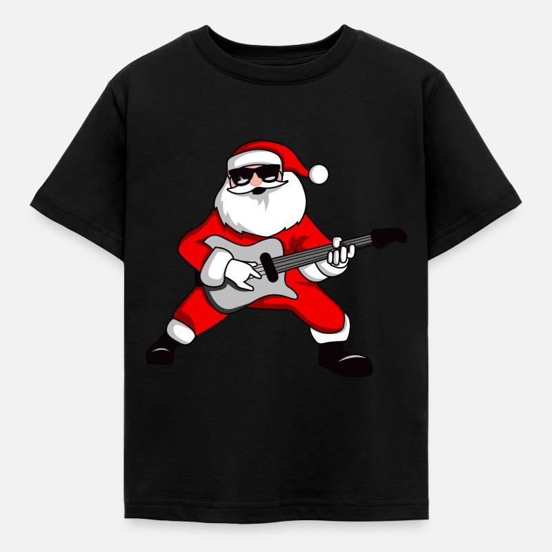 Cadeau de Noël De Noël Rock n Roll - T-shirt Enfant - noir