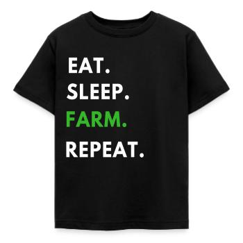 Landwirt - Kinder T-Shirt - Schwarz - Vorne - AI Model Kid Female (0cm)